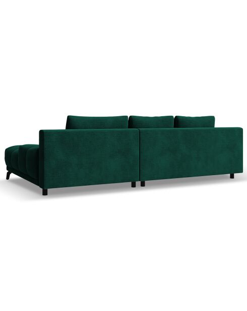 Canapé d'angle Gauche Convertible avec Coffre Cirrus 5 Places vert bouteille - 290x182x90 cm